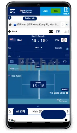 Boylesports app live betting