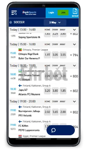 Boylesports app sports betting