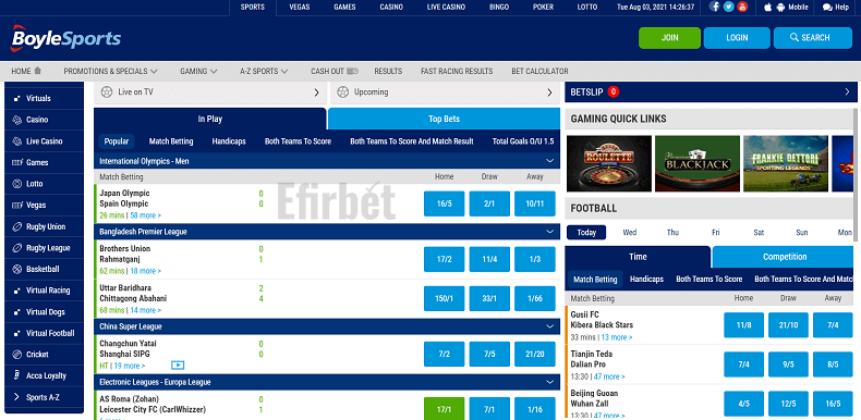 Boylesports football betting