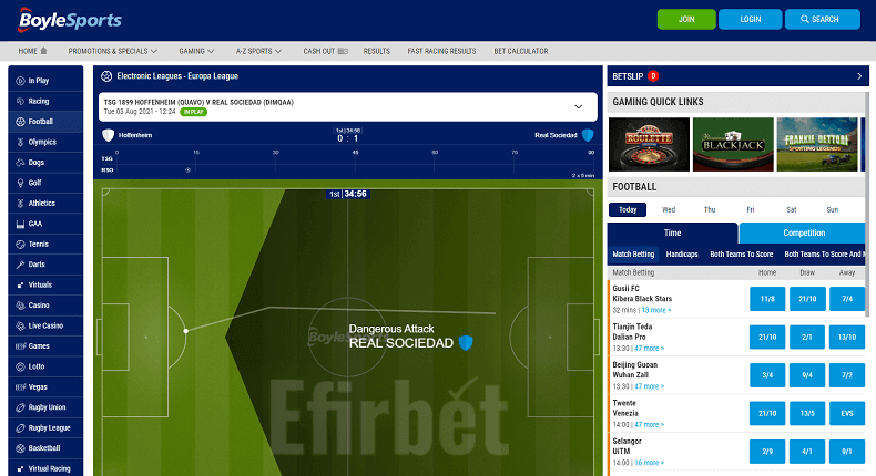 Boylesports in-play