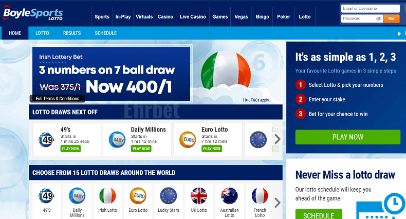 Boylesports lotto shop odds