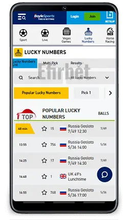 BoyleSports Lucky Numbers Mobile