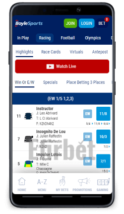 Boylesports mobile horse racings