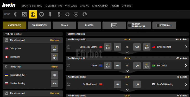 Bwin LoL betting