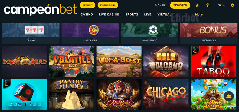 Campeonbet Casino Design