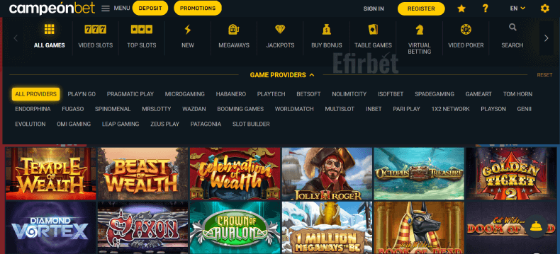 Campeonbet Casino Games