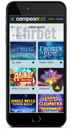 Video slots in Campeonbet mobile casino for iOS