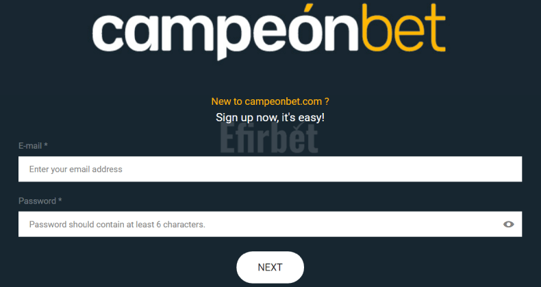 Campeonbet Casino Registration