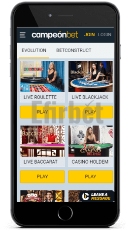 campeonbet ios app live casino