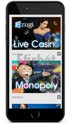 Live Casino Section in CampoBet's iOS app
