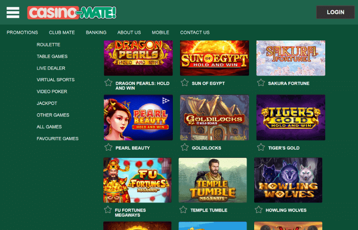 Casino Mate desktop screenshot