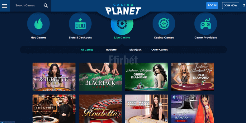 Casino Planet Live Games