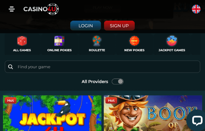Casino4U Desktop Screenshot