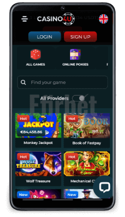 Casino4U Mobile Version