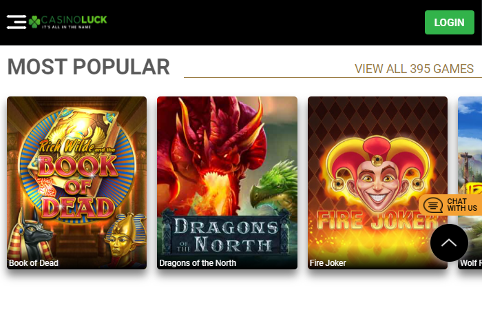 CasinoLuck Desktop Screenshot