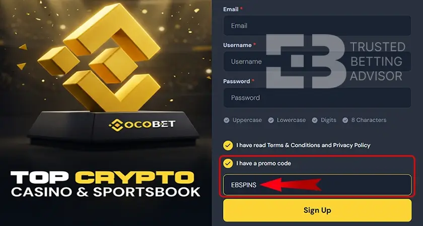 Cocobet Promo Code Field