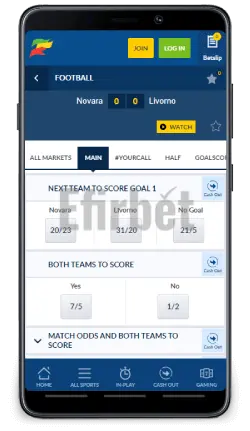 Coral mobile live betting on Android