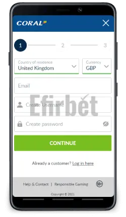Coral mobile registration