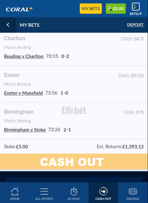 Coral Cash Out feature