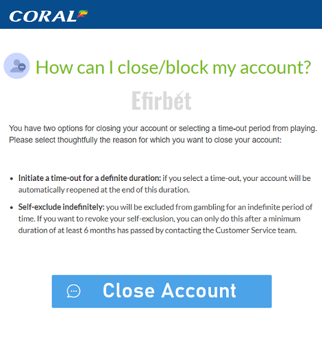 Coral close account