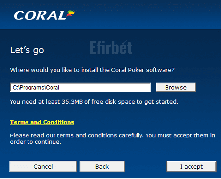 Coral poker client