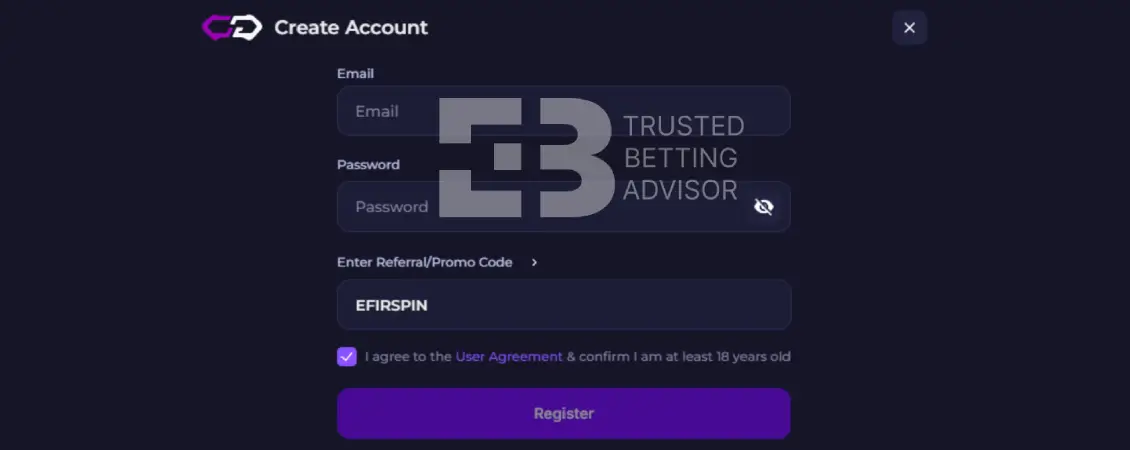 Crypto Games Registration Form