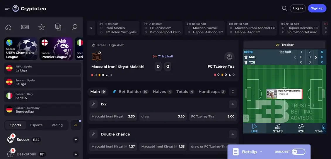 CryptoLeo Live Betting