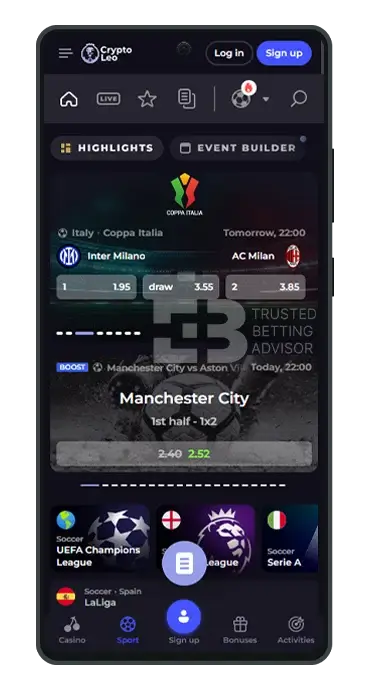 CryptoLeo Mobile App