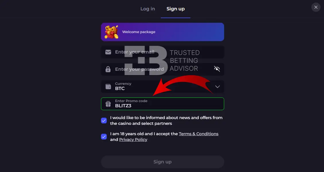 CryptoLeo Registration Form
