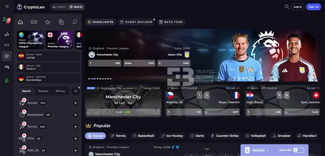 CryptoLeo Sports Betting
