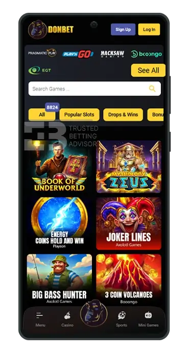 Donbet App Casino Games Android