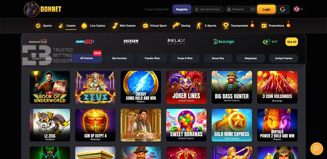 Donbet Casino Games