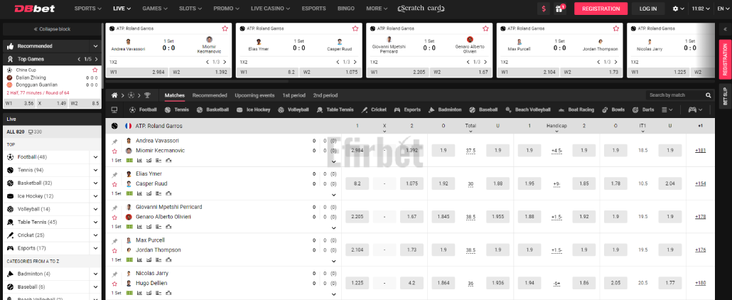 doublebet live betting