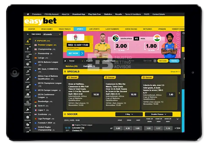 Easybet Mobile Version Tablet