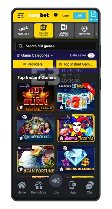 Easybet Android App Casino Games