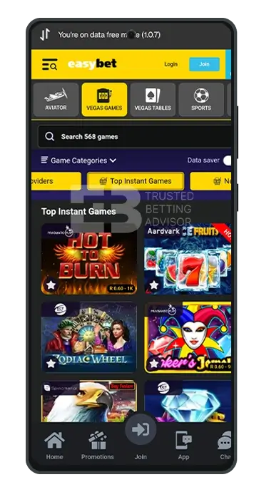 Easybet Data Free App Casino Games