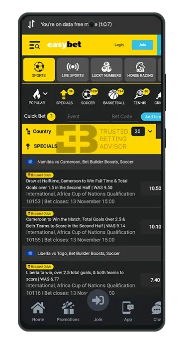 Easybet Data Free App Sports Betting