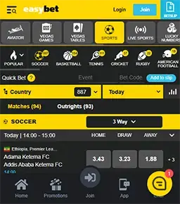 Easybet Mobile Screenshot