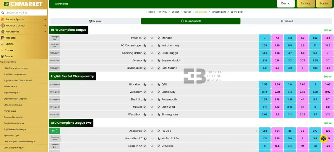 Exchmarket india sports betting