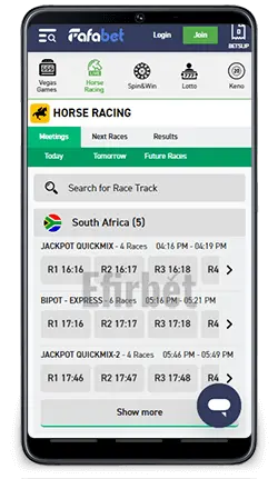 Fafabet Android App Horse Racing