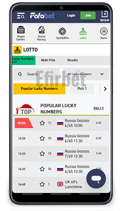 Fafabet Android App Lucky Numbers