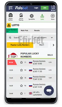 Fafabet Android App Lucky Numbers