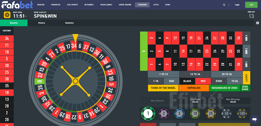 Fafabet Spin & Win Game