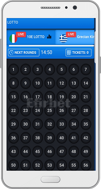 Lotto games in FAVBET Android app