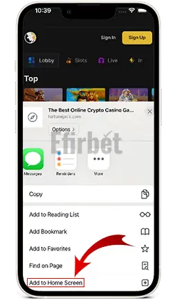 FortuneJack iOS App Shortcut