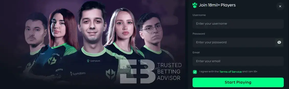 Gamdom Casino Promo Code Field