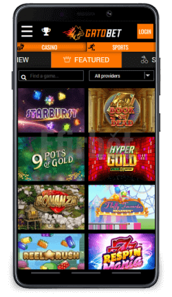 Gatobet mobile casino on Android app