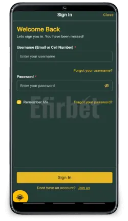 Gbets Mobile App Login