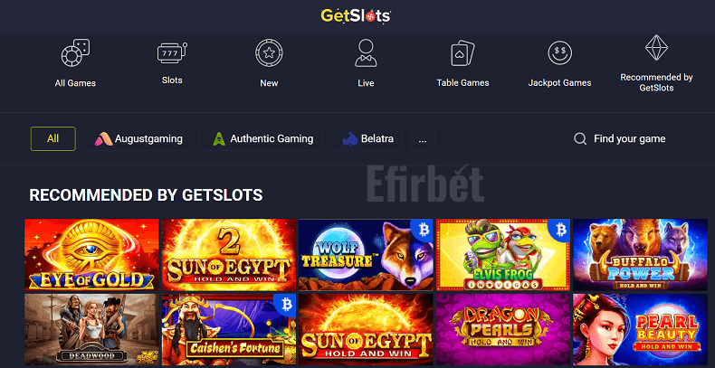 Getslots casino games