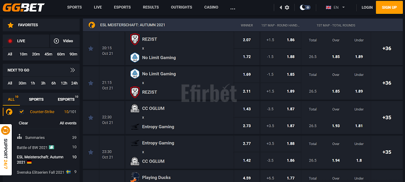 GG.bet CS GO Betting